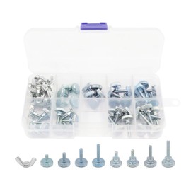 LBY - Tornillo de mano moleteado de una sola capa con forma de mariposa, 8 especies, 40 unidades