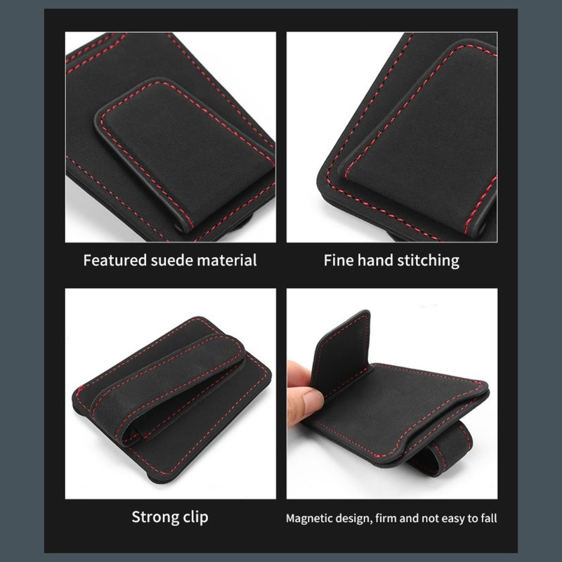 KaminoKa Sunglasses Holder Eyeglass Holder Sun Visor Storage Card Ticket