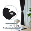 PONY DANCE Curtains Tiebacks Magnetic Black Curtain Holder Tiebacks with