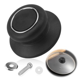 Pot Lid Handle Bakelite Lid Handles Lid Handle Heat Resistant Plastic Pot Lid Knobs Pan Lid Knob Glass Lid Handle Knob with Screws for Pan Lid with Hole Suitable Black