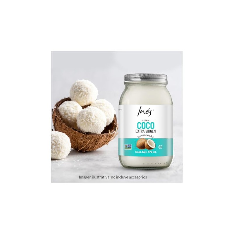 Aceite de Coco Inés Extra Virgen, 470 ML