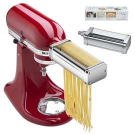 Pasta Maker Attachment for all KitchenAid Stand Mixer, including Spaghetti Cutter