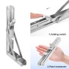 Hocansen 2Pcs Stainless Steel Foldable Brackets L Shelf Collapsible Brackets