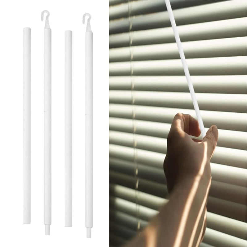 24 Inch Horizontal Window Blind Wand Replacement with Hook Plastic