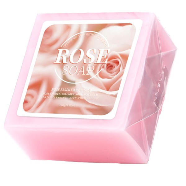 AKARY Rose Soap For Face & Body, Moisturizing Handmade Soap