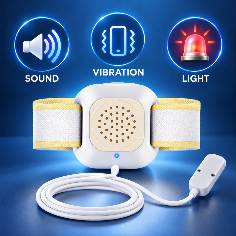 Bedwetting Alarm for Kids – Sound, Vibration & Light Alerts