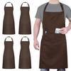 4 Packs Chef Apron, Waterproof Apron, Adjustable Apron with 2