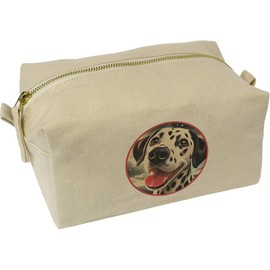 'Smiling Dalmation Dog' Canvas Wash Bag/Makeup Case (CS00042423)