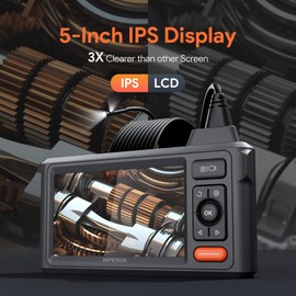 DEPSTECH Dual-Lens Endoscope with Light, 1080P HD Borescope, 16.5FT Flexible Sewer Camera, IP67 Waterproof Plumbing Snake Camera