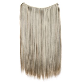 CAISHA 20" 1 Weft Extension With Elastic Band Hair Extensions Hairpiece Straight Light Brown Light Blonde Highlights E123