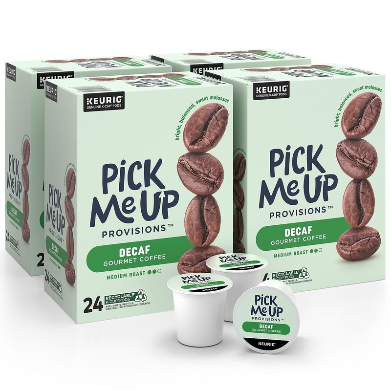 Staples Pick Me Up Provisions Decaf Coffee Pods, Medium Roast,