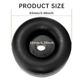 2PCS Trailer Ramp Door Bumper, Bumper Guards, Rubber Bumpers for Trailer, 2.5" Round Rubber Bump Stops, Trailer Accessories Vibration Damping Pads Universal for Most Truck, Trailer