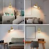 TRLIFE Wall Sconce Plug in, Dimmable Wall Sconce Brushed Brass