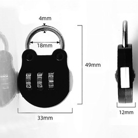Mini cerradura codificada pequeña, cerradura de combinación para clóset de 3 dígitos al aire última intervensión impermeable para cerca, caja de herramientas, puerta, estuche, almacenamiento de