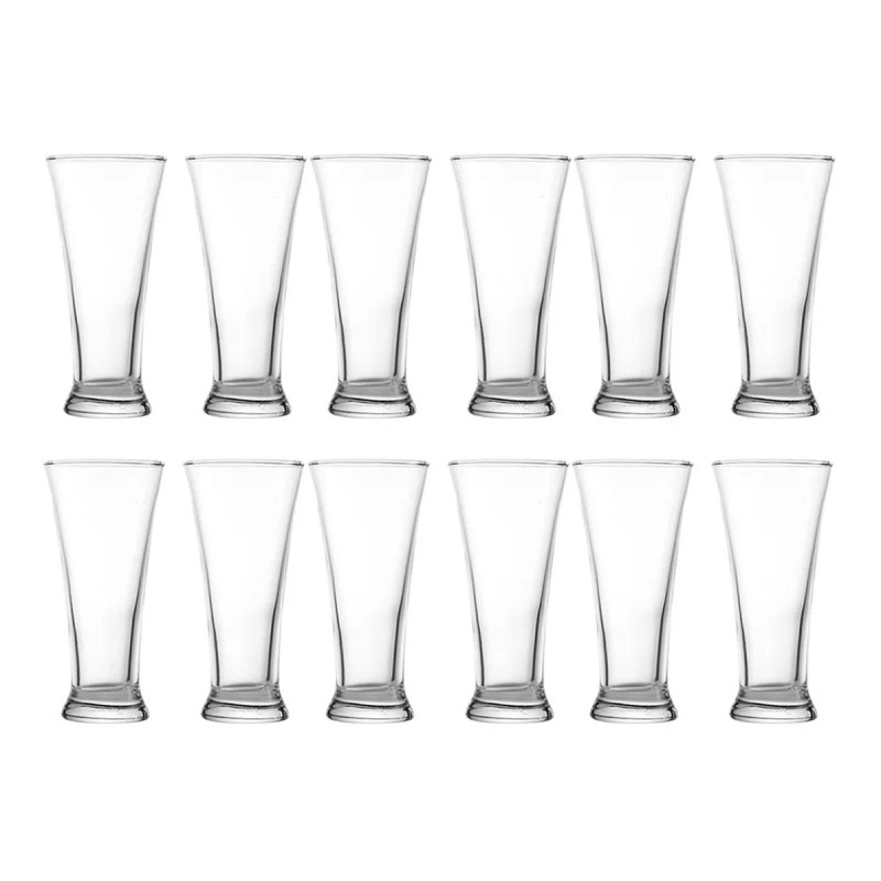 Baum Brothers Set 12 Vasos Cerveceros Altos De Cristal 300