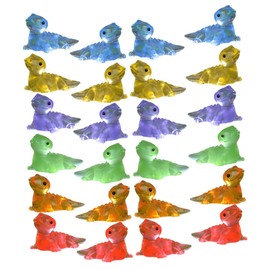 SUPVOX 30Pcs Mini Lizard Decor Luminous Resin Miniature Lizard Statues for Dollhouse Garden and Desktop Decoration Cute Tiny Animal Figurines for Pastoral Style Decor