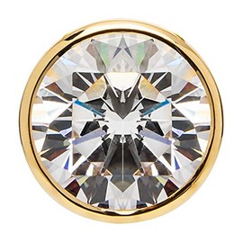 Everyday Elegance 14K Solid Yellow Gold Pendant Only | Bezel Set Round Cut Cubic Zirconia Solitaire | 1.5 Carat | With Gift Box