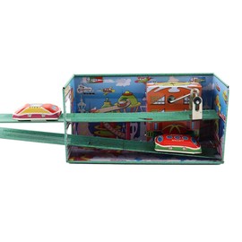 Freak Scene Space Tin Toy, Sky City, Spaceship Train, Retro Tin Toy