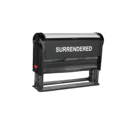 Surrendered Stamp – TxDMV webDEALER Compliant – Essential for Texas Dealership Documentation