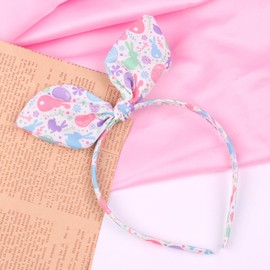 Easter Headbands for Women Spring Bows Headbands Cute Rabbit Bunny Ear Egg Chick Flowers Design Knoted Hairbands Easter Hair Accessories (Bunny Egg, 1 Count (Pack of 1))