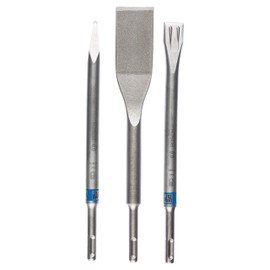 Bosch Professional 3 pcs. Mixed SDS Plus Chisel Set (for Concrete, Brick, 0/20/40mm, Flat + Tile + Pointed Chisel, Accessories for Rotary & Demolition Hammers)