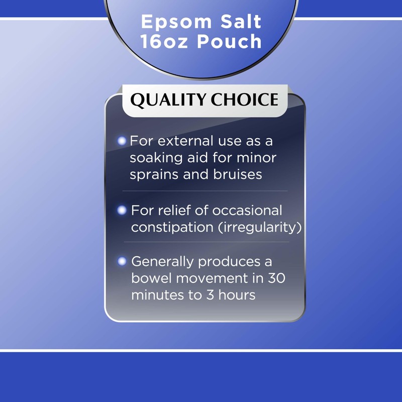 Quality Choice Epsom Salt Saline Laxative 1lb