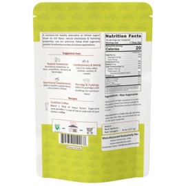 Indus Farms Superfoods 100% Pure Freeze-Dried Sugarcane Juice Powder – No Additives, Single Ingredient, Non-GMO, Vegan, Natural Sweetener for Drinks & Recipes (8 oz)