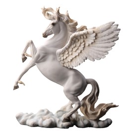 Veronese Design 11 Inch RearingPegasus Resin Sculpture Hand Painted Finish