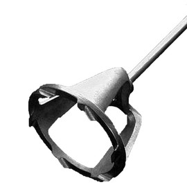 Round Zinc Aluminum Mixer Blade for 3-5 Gal Buckets or Pails-1/2"SDx22" Shaft