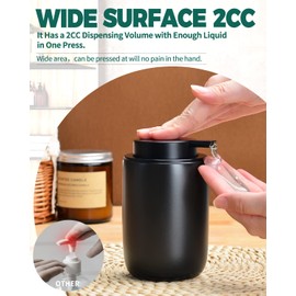 BosilunLife Lotion Pump Dispenser - Matte Black Soap Dispenser Bathroom Ceramic Dish Liquid Soap Dispenser for Kitchen, Bathroom Countertop Soap Dispensers