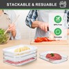 JOUTYFOR 3 Layer Meat Container for Fridge, Stackable Bacon Cheese