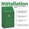 Metal Donation Box-Suggestion Box with Slot and lock-Cash Lock box