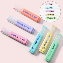 Funny Highlighters, 6 Pack Pastel Highlighters, Creative Gift for Friends, Classmates, Teachers and Coworkers, Office Equipment