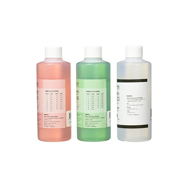 Apella Instruments pH Standard Solution Set, Electrode Storage Solution Included,