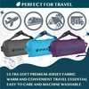 PAVILIA Travel Blanket Airplane Compact with Bag, Soft Packable Plane