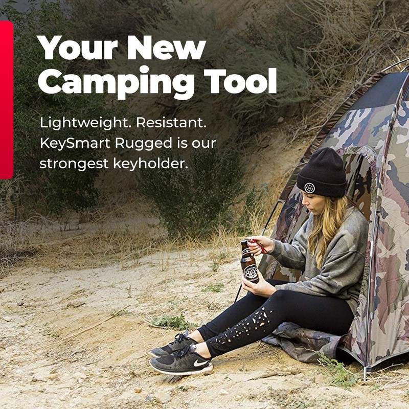 KeySmart Rugged - Multi-Tool Key Holder with Bottle Opener and