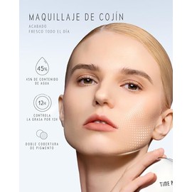 TIMEPHORIA Timeless Lumina Matte Cover Cushion - Base de Maquillaje de Alta Cobertura y Larga Duración (12H), Maquillaje para Piel Grasa y Mixta, Acabado Mate Natural con Efecto Blur y Anti-oxidación, 11g (01 Creme)