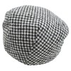 Atano Mens Traditional Flat Cap Black & White Check 60cm