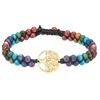 KYEYGWO 7 Chakra Stone Bead Bracelet for Men and Women,