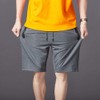 JustSun Men's Cotton Sports Shorts with Zip Pockets. - gray,