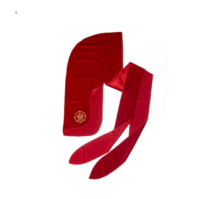 KISS RED Bow Wow Power Wave Velvet Luxe Durag (Red)