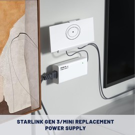 Power Adapter for Starlink Gen3 & Mini, 144W Replacement Starlink Power Supply ETL Listed 48V 3A Power Adapter