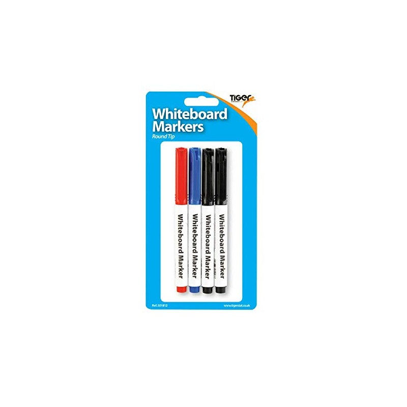 Slim Dry Wipe Whiteboard Round Tip Coloured Full Size Marker