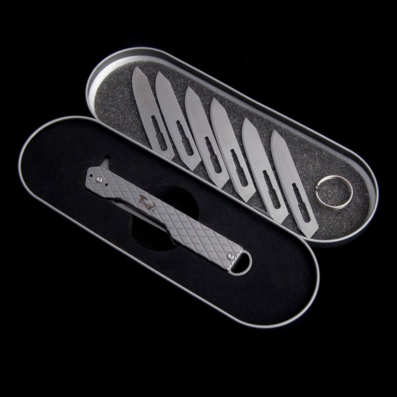 Tungyi Daily Pocket Folding Utility Knife with 6 Replaceable Quick