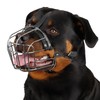 BRONZEDOG Dog Muzzle Adjustable Durable Metal Wire Basket for Large