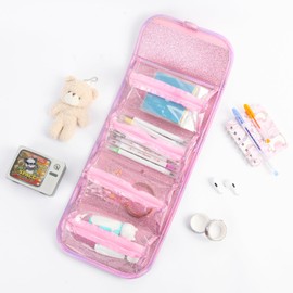 Large Capacity Pencil Case with 4 Super Large Storage Bags, Suitable for Storing Pens, Cosmetics and 3C Accessories, Pink Unicorn Pattern Pencil Pouch, for Teens, Office Workers and Students