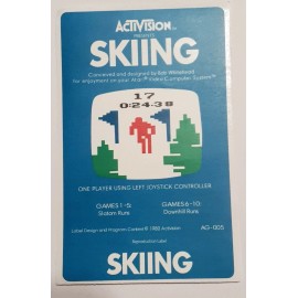 Replacement Atari 2600 Activision Skiing Label Machine cut