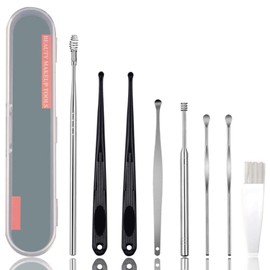 limpiador de oidos 8 piezas, Kit de eliminación de cerumen, limpia oidos, herramientas de limpieza de oídos, eliminación de cera del oído, palillos para los oídos, Cureta De Oreja