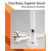 Libretto 3C Bullet Shape Trumpet Mouthpiece, Silver Plated, Compatible with