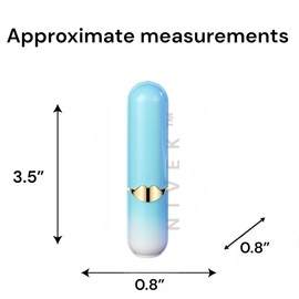 NIVEK Lipstick Lighter Refillable Cool Womens Lighter Soft Flame Blue Ombre (Gold Kiss Blue)